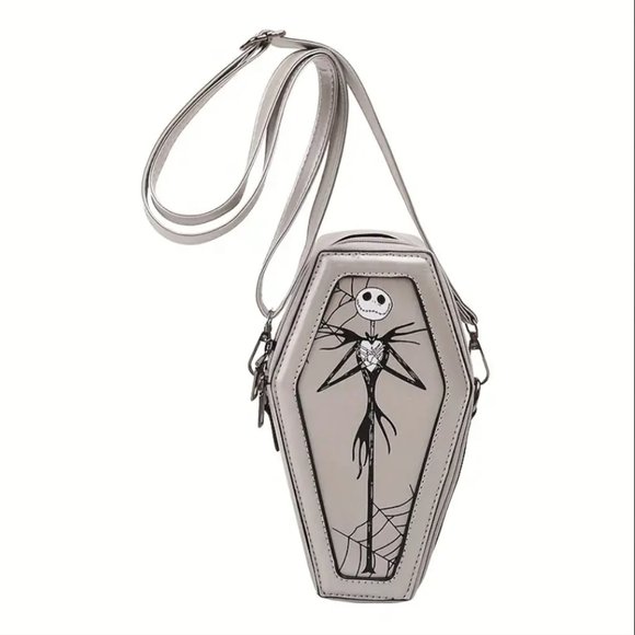New! Jack Skellington Coffin Shaped Novelty Bag Nightmare before Christmas - Picture 3 of 7